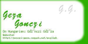 geza gonczi business card